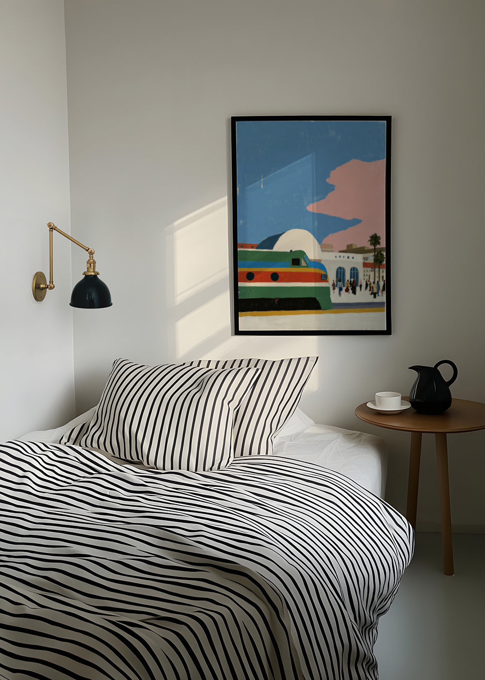 Pink Boulevard - Framed poster in an interior