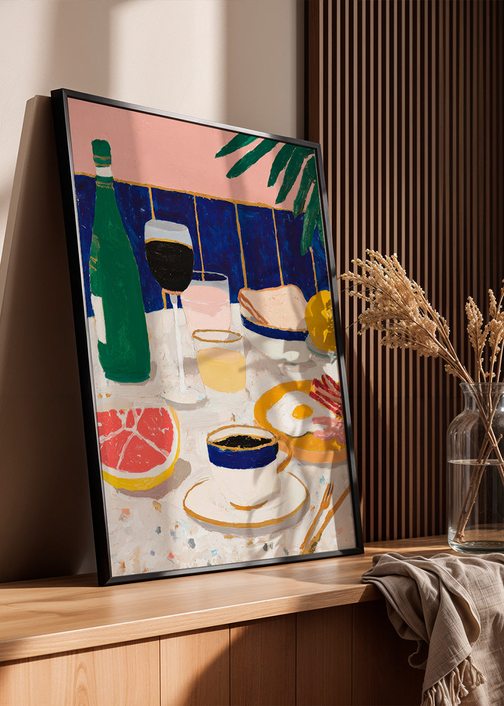 Cuadro de cocina: bodegón de desayuno con café y cítricos – Product2