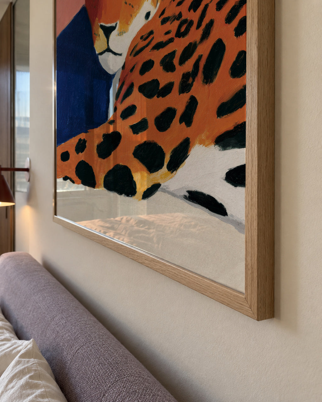Resting Leopard - Framed poster detail