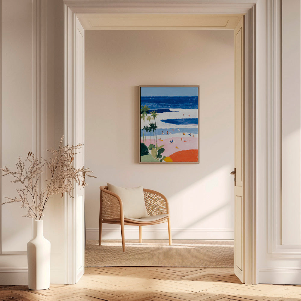 Cuadro de paisaje con surf y palmeras – Canvas1