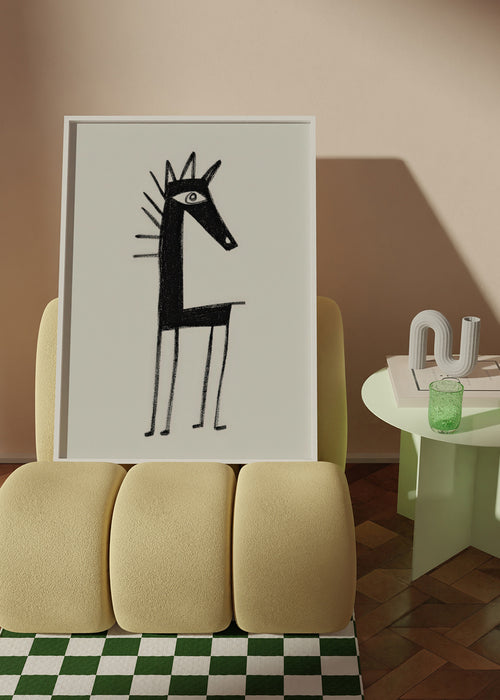 Little Creature - Framed poster in an interior