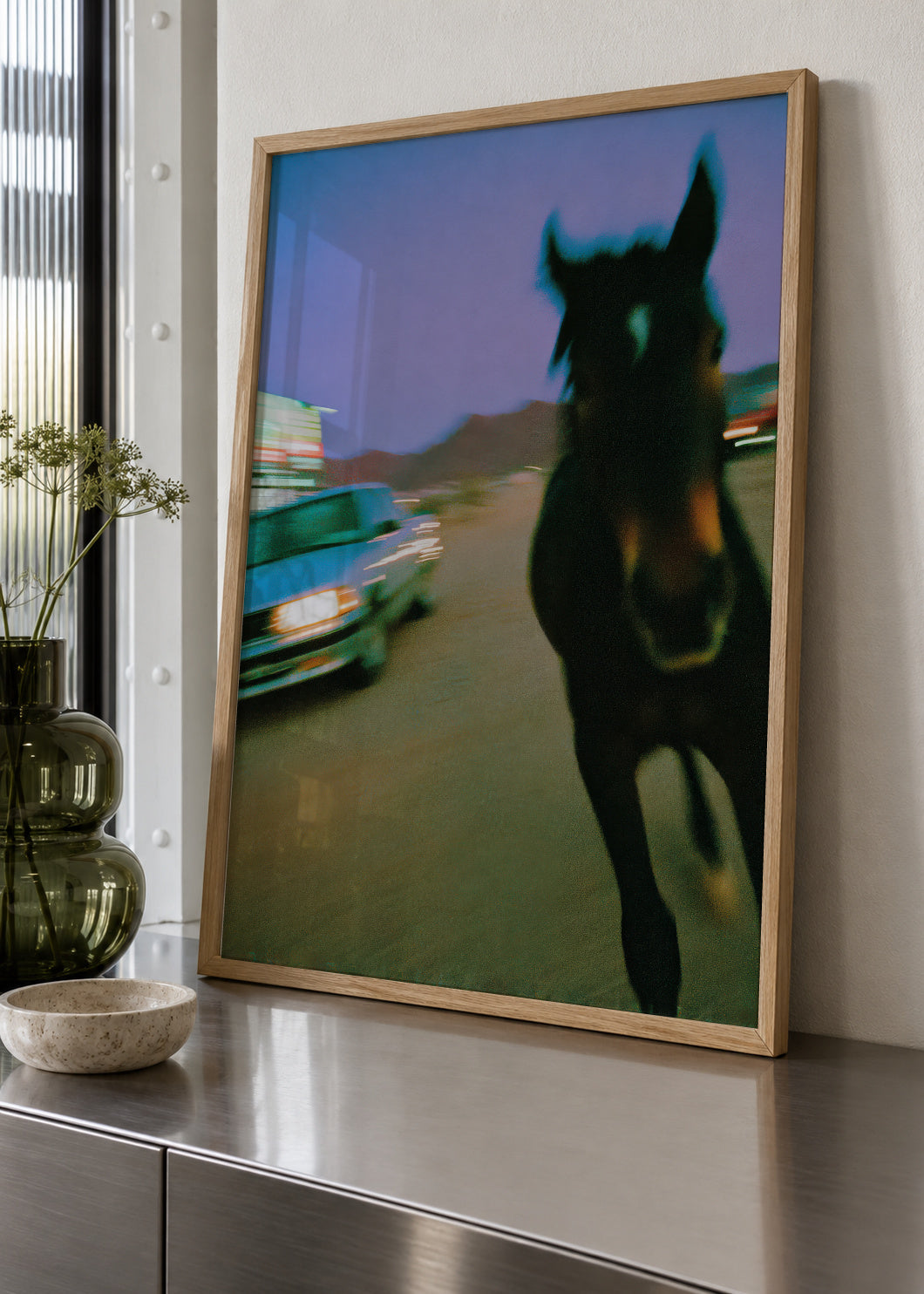 Night Rider - Framed poster in an interior
