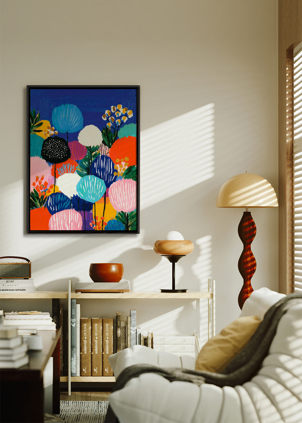 Lámina botánica con bouquet colorido – Canvas1