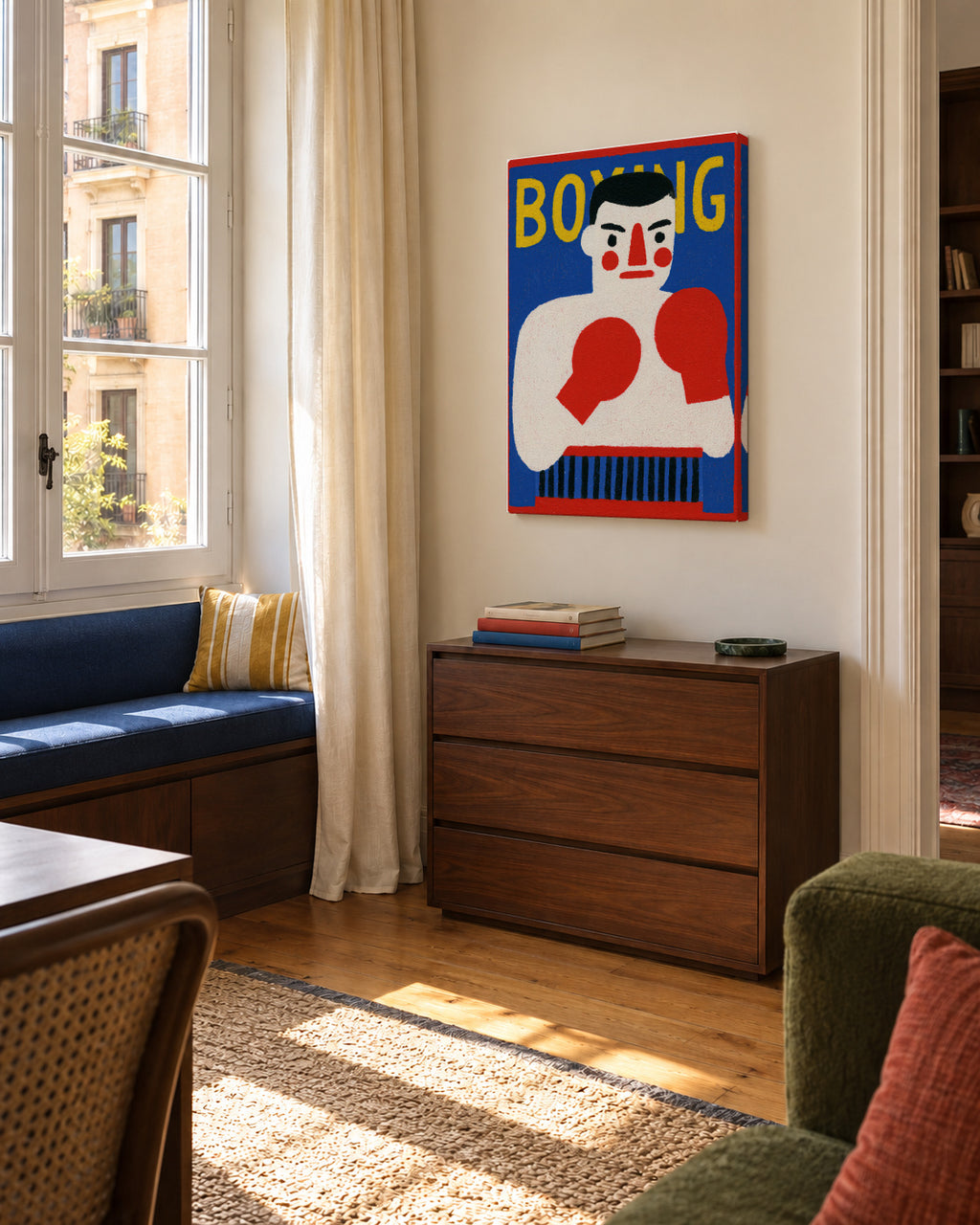 Boxing Club - Unframed canvas in an interior