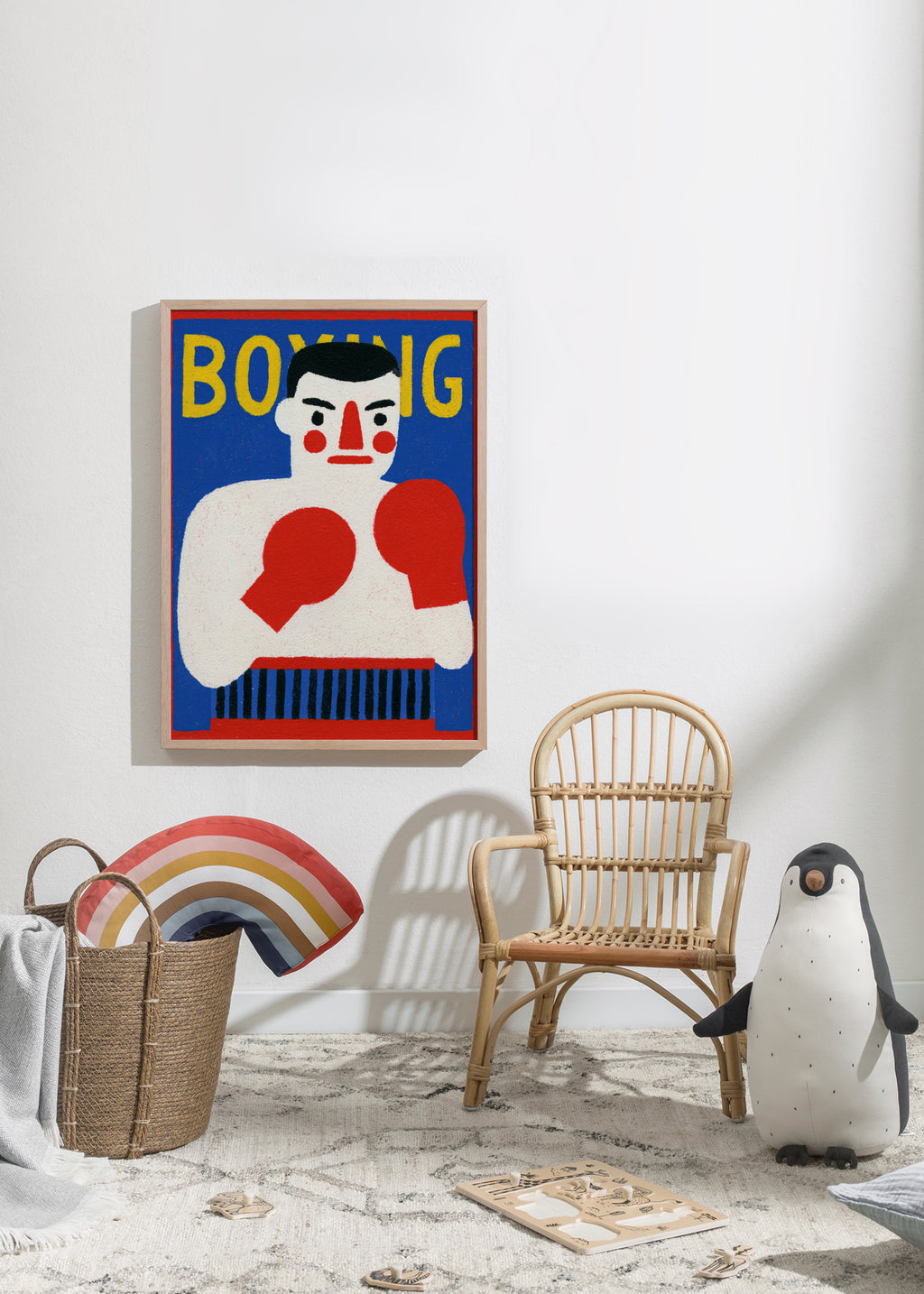 Boxing Club - Framed poster in an interior