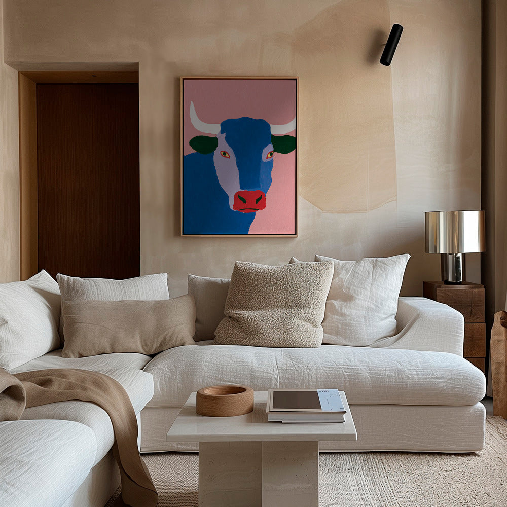 Cuadro toro azul estilizado – Canvas1