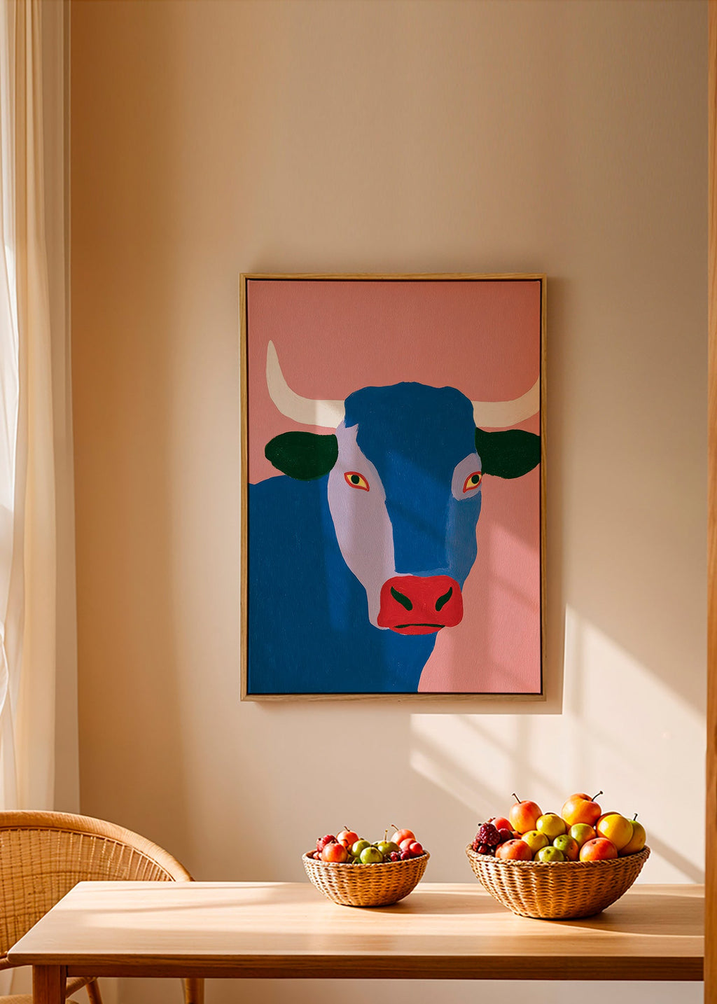 Cuadro toro azul estilizado – Canvas2