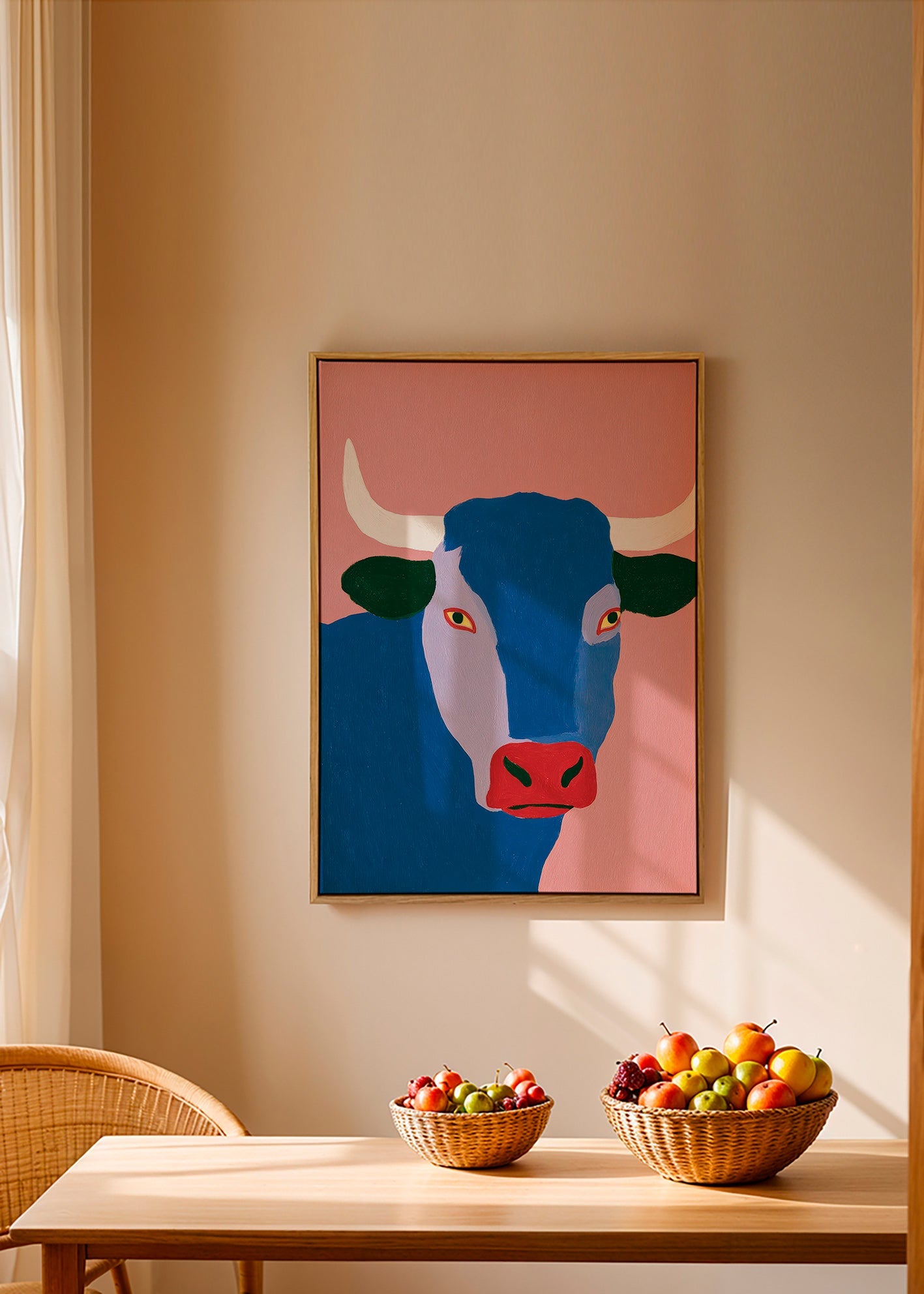 Cuadro toro azul estilizado – Canvas2