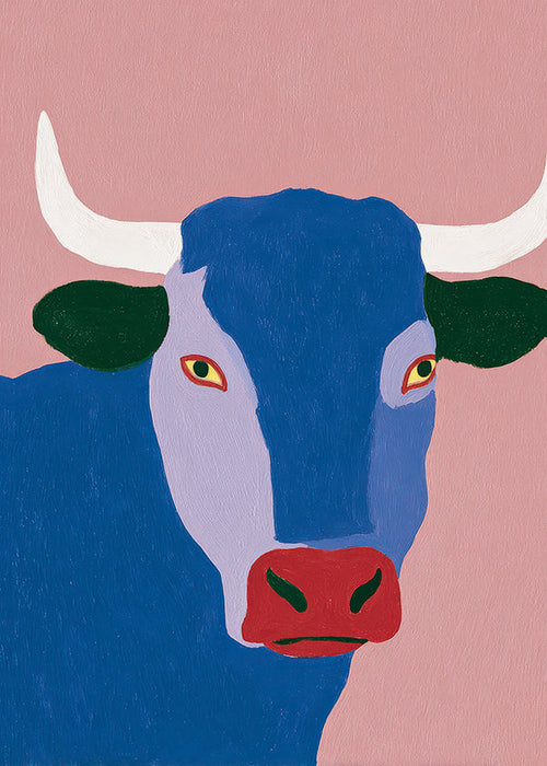 Indigo bull artwork