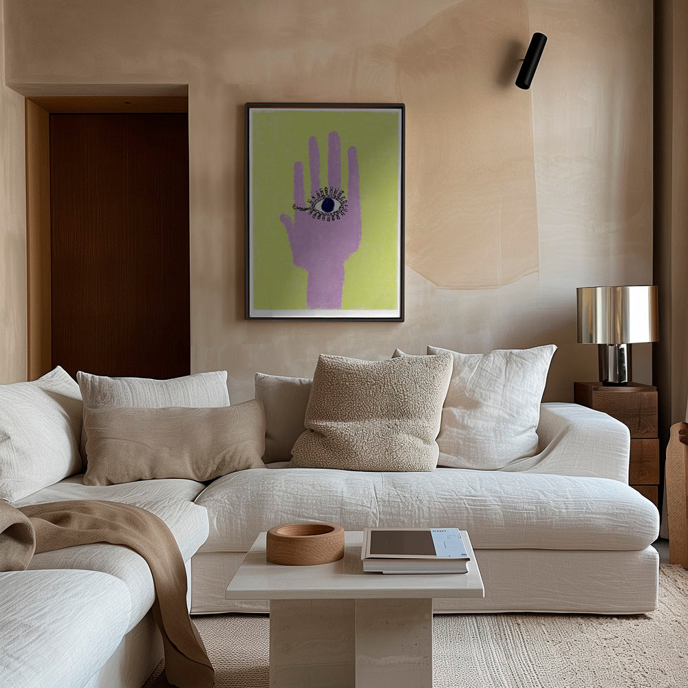 Ilustración de mano con ojo en la palma – Canvas2