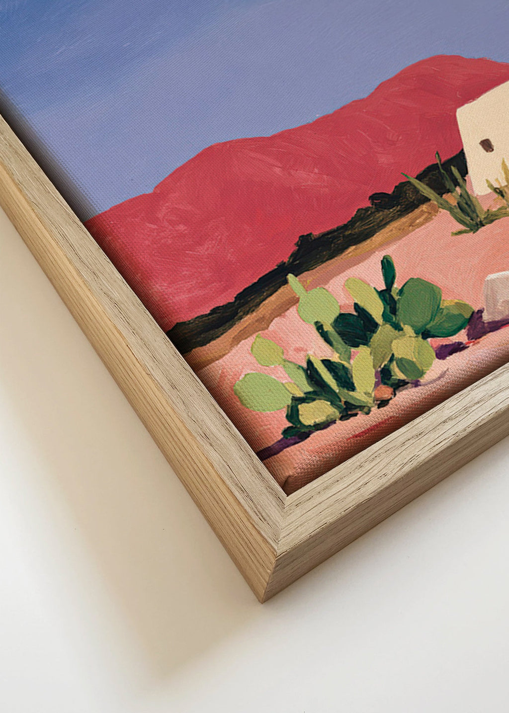 Landscape art: desert tent and cacti
