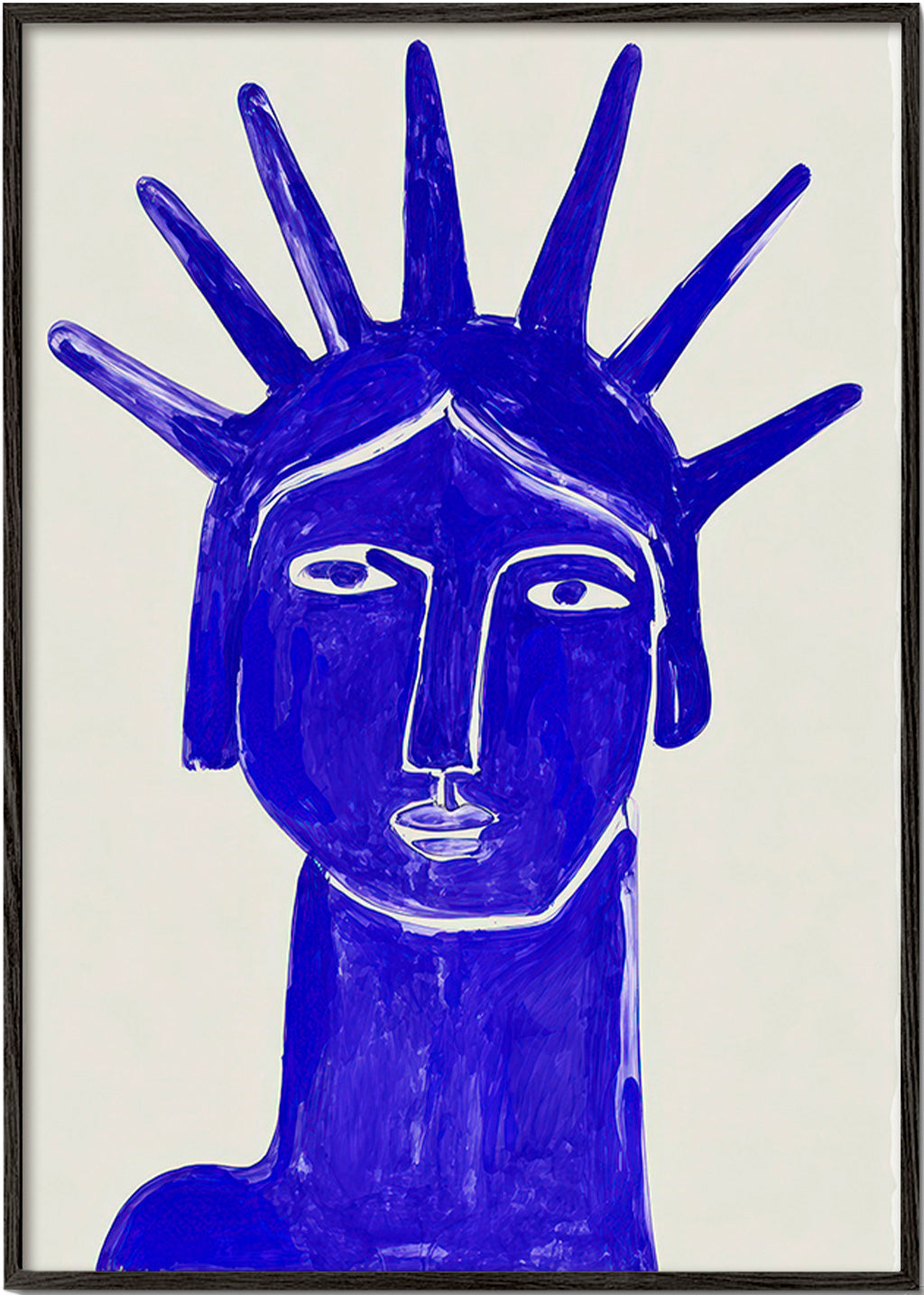 Blue face illustration