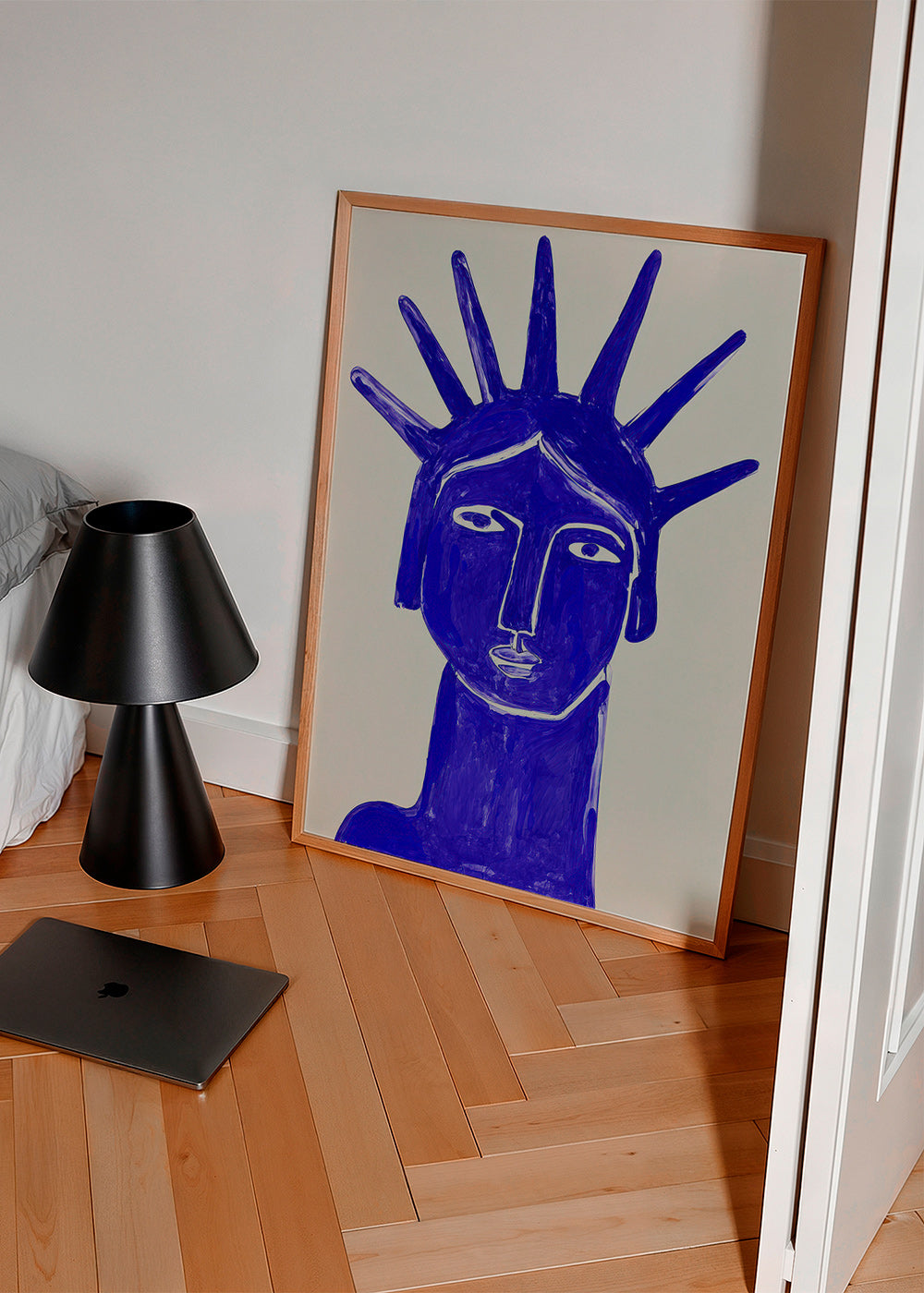 Blue face illustration