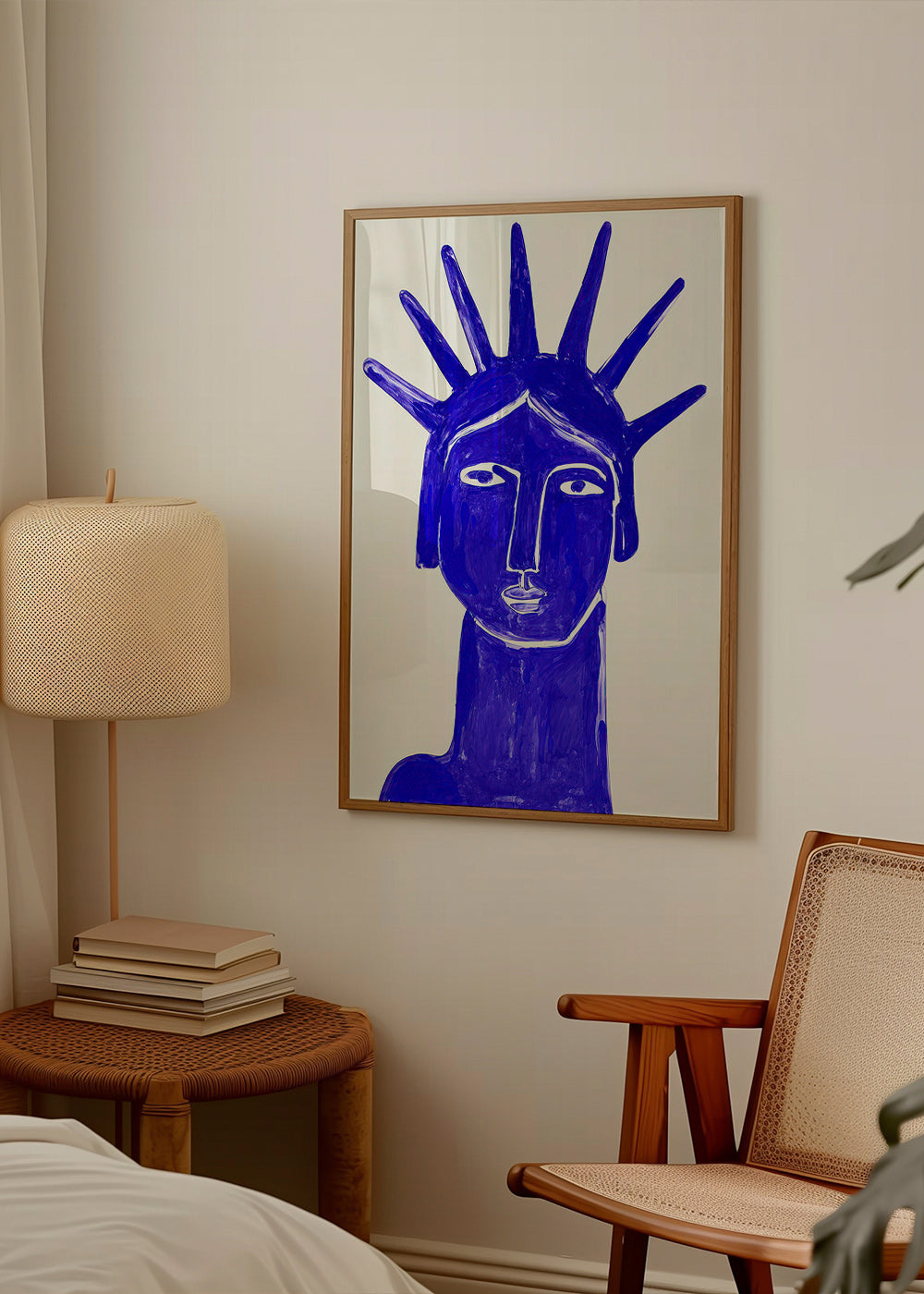 Blue face illustration