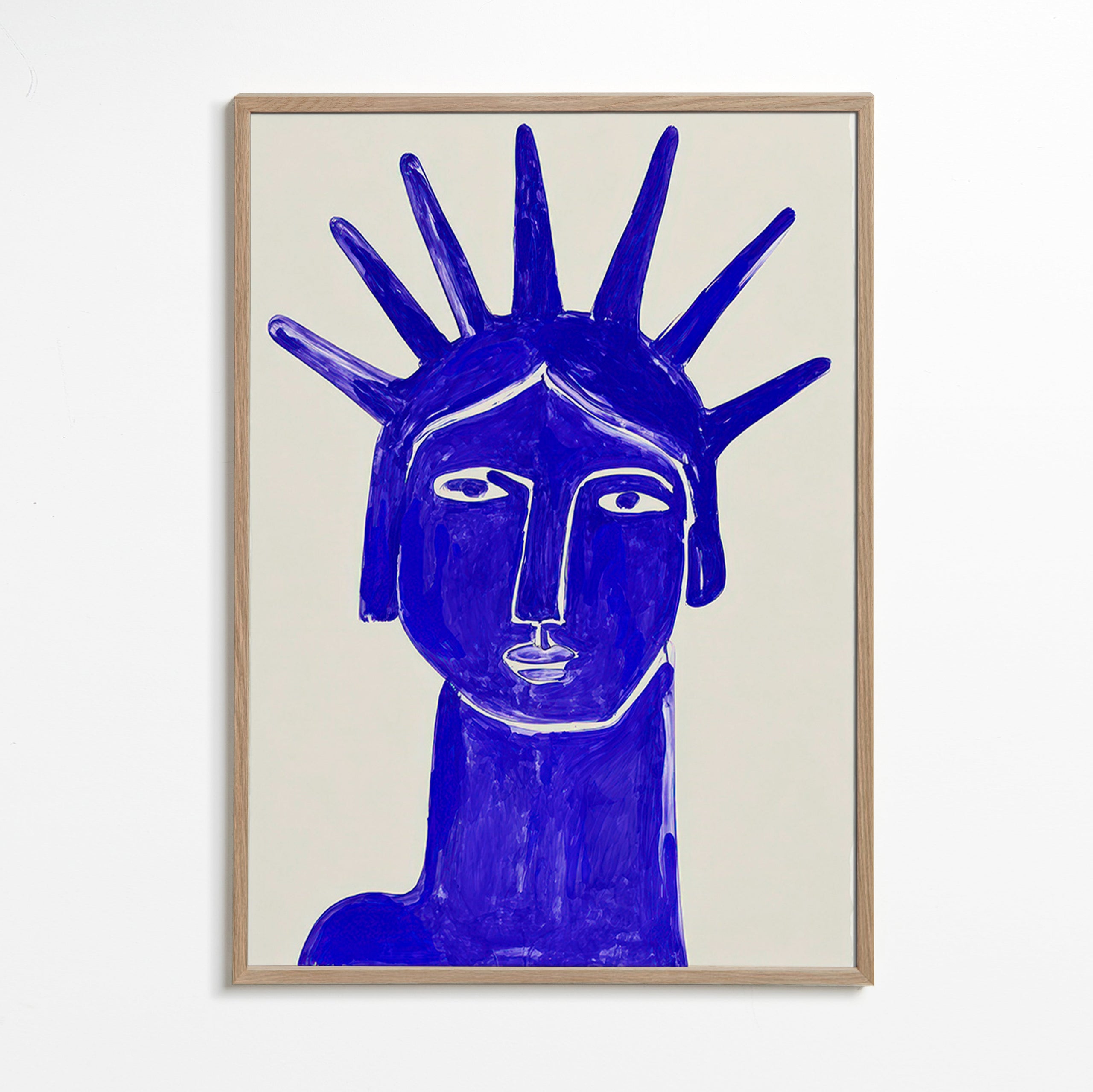 Blue face illustration