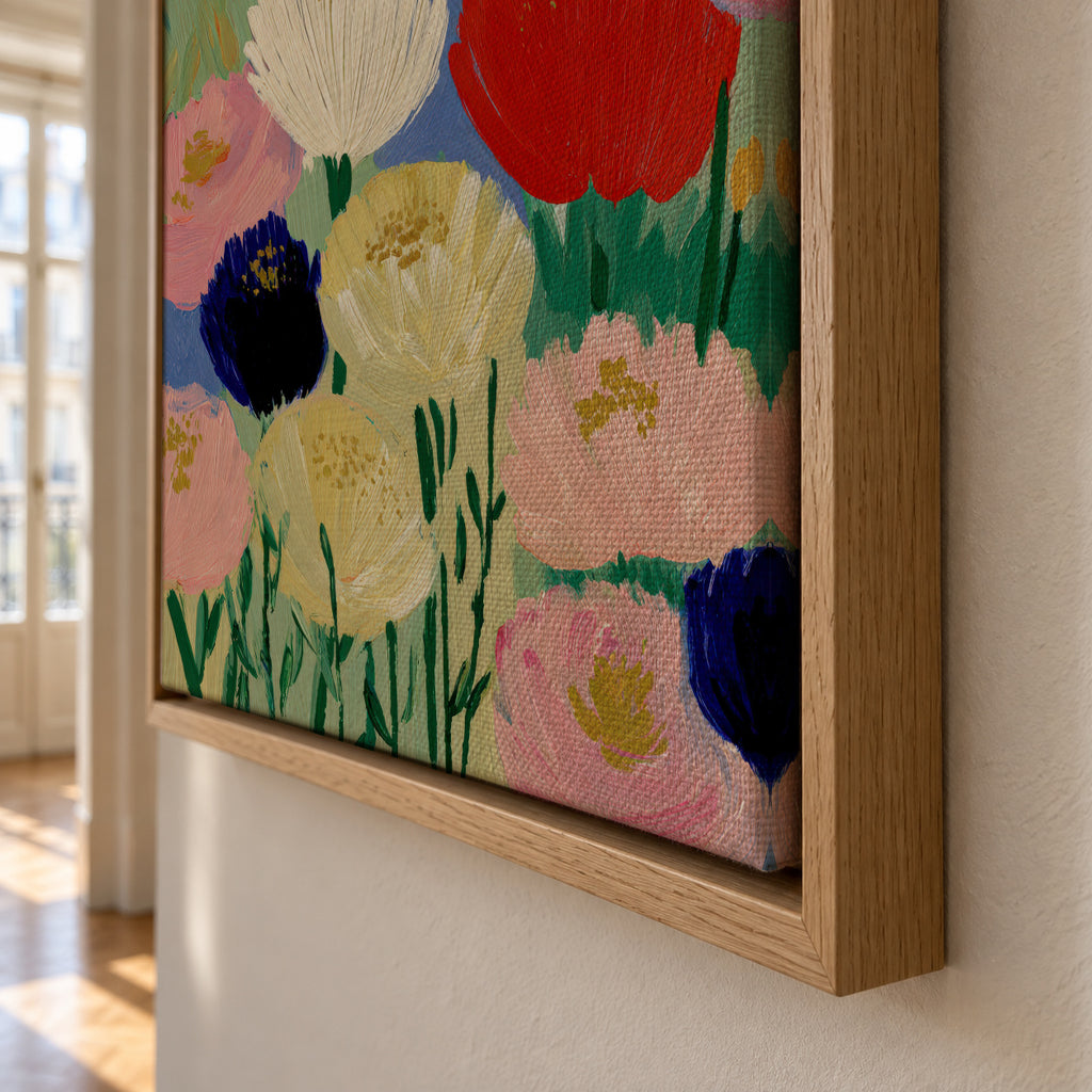 Floral Symphony - Framed canvas detail