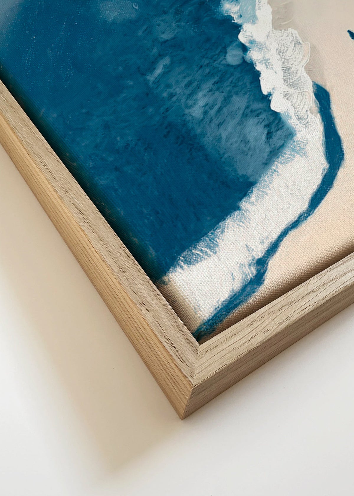 Cuadro de paisaje: oleaje invernal desde el aire – Canvas detail