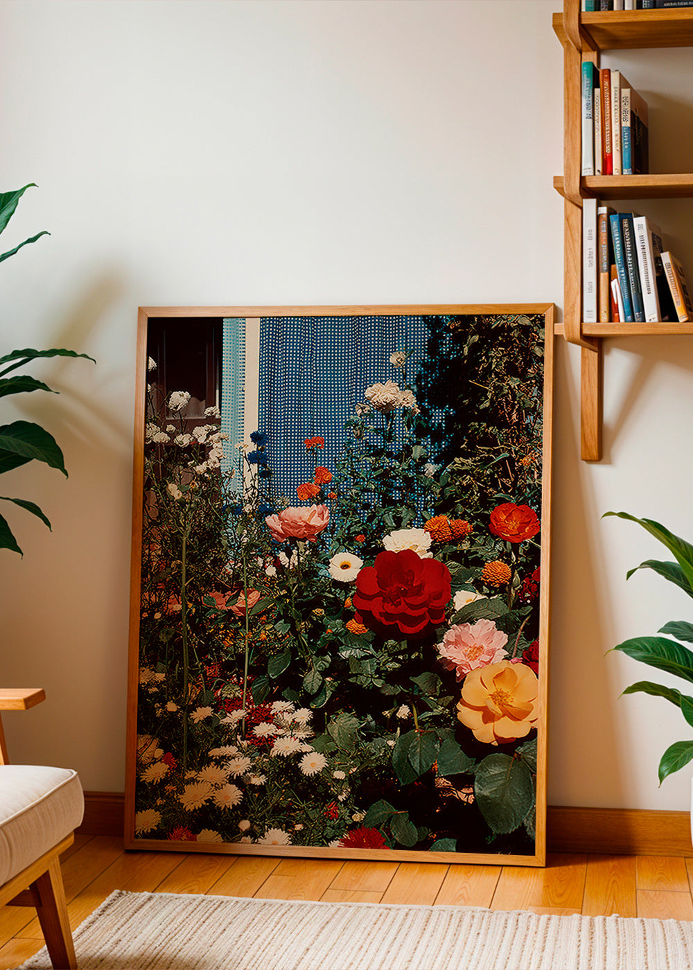 Botanical print: garden in bloom
