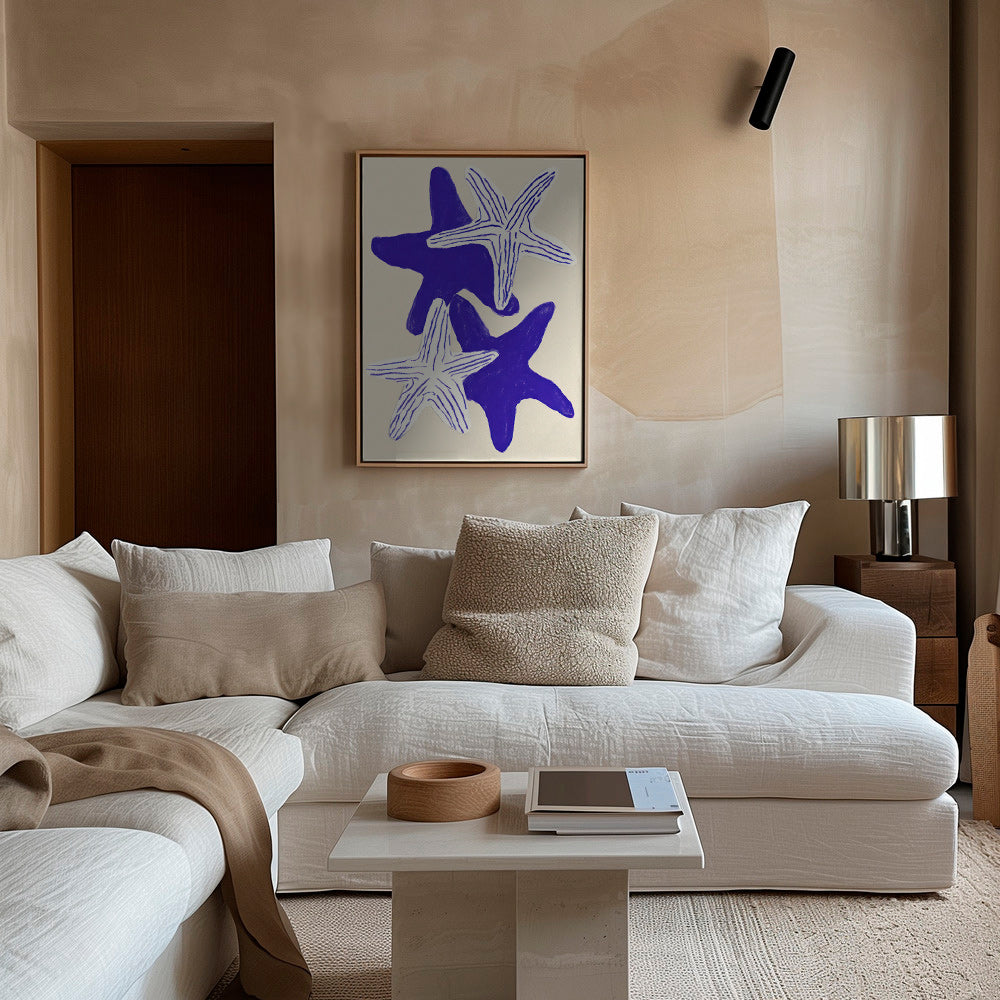 Cuadro estrellas de mar indigo – Canvas2