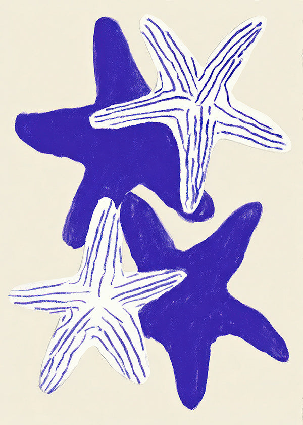 Cuadro estrellas de mar indigo
