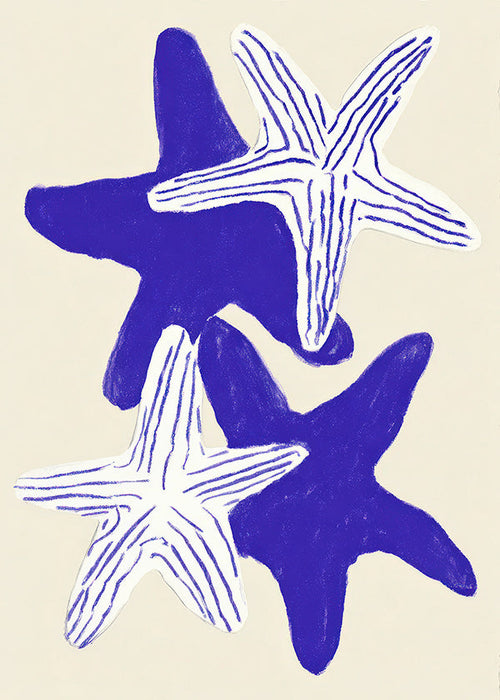 Cuadro estrellas de mar indigo