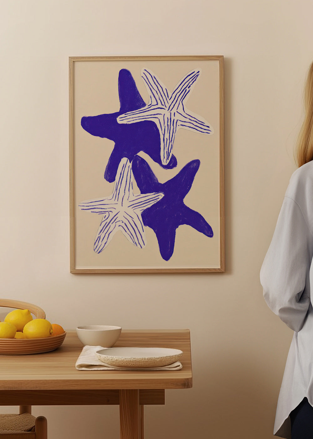 Cuadro estrellas de mar indigo – Product2
