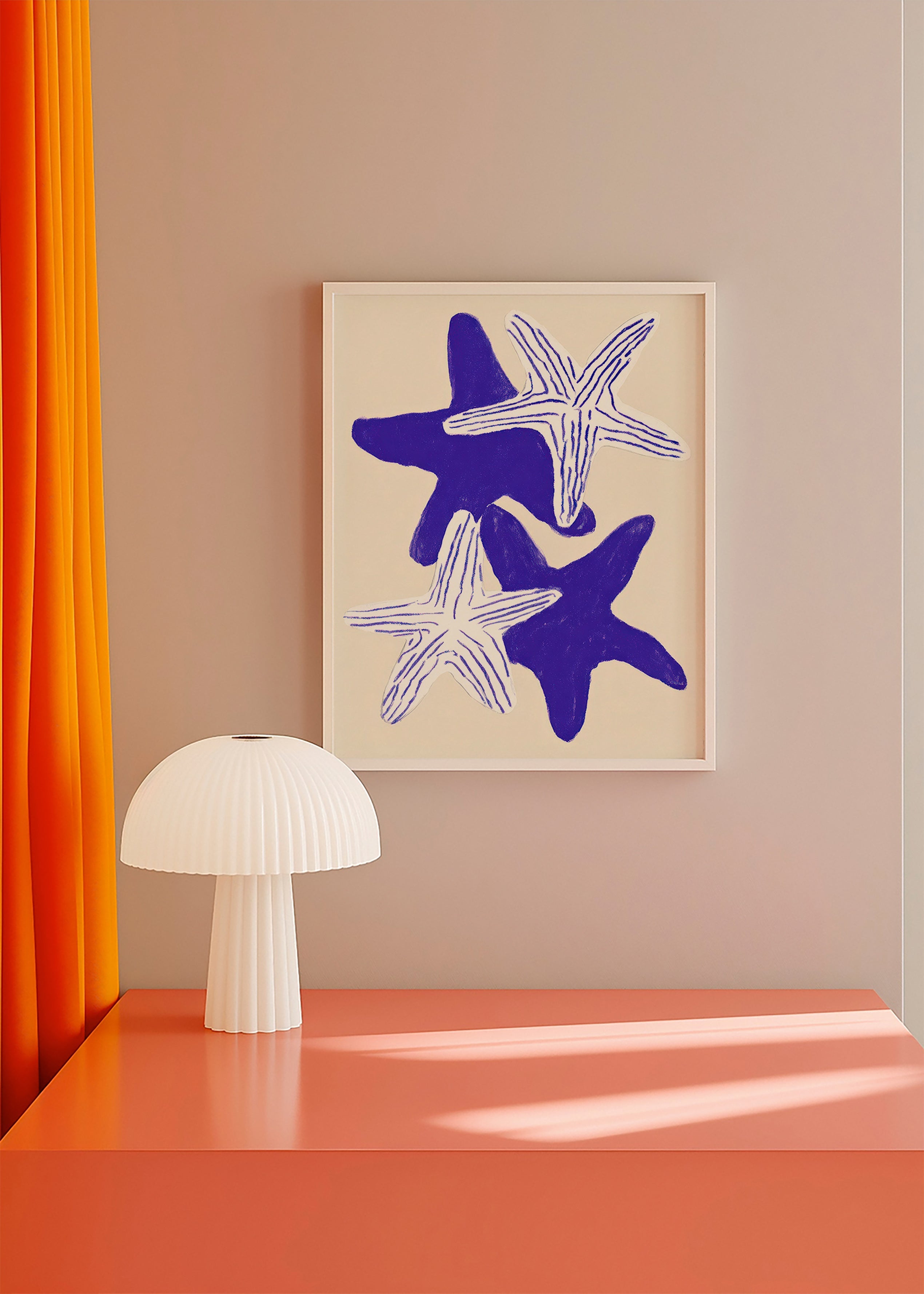 Cuadro estrellas de mar indigo – Product3