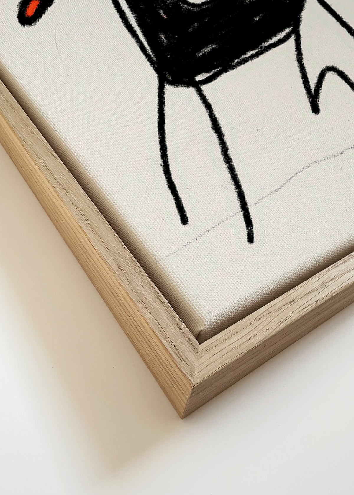 Cuadro caballo esquemático negro – Canvas detail