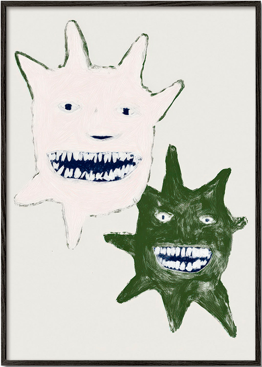 Ilustración de monstruos gemelos – Black Frame