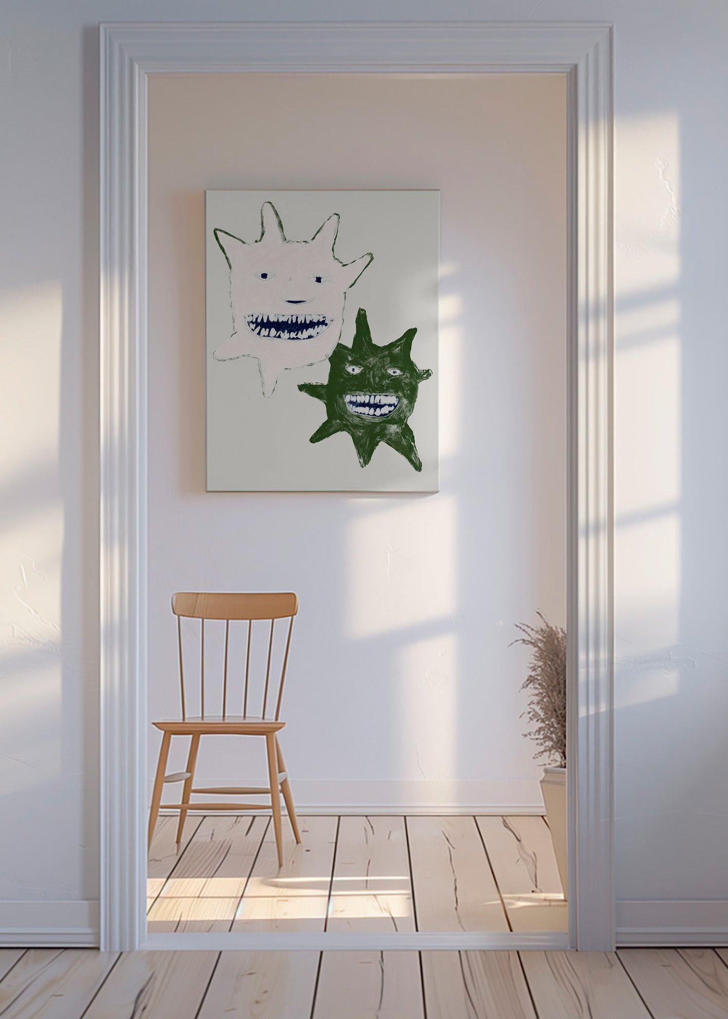 Ilustración de monstruos gemelos – Canvas