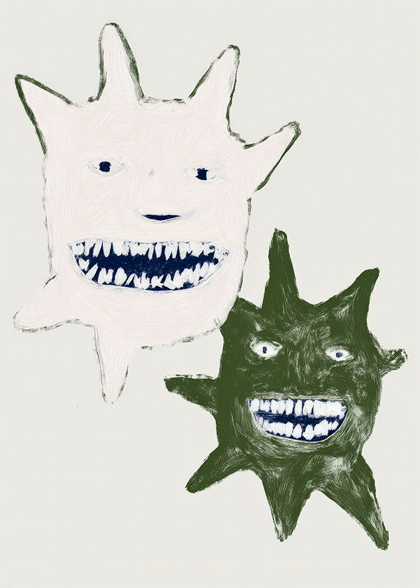 Ilustración de monstruos gemelos