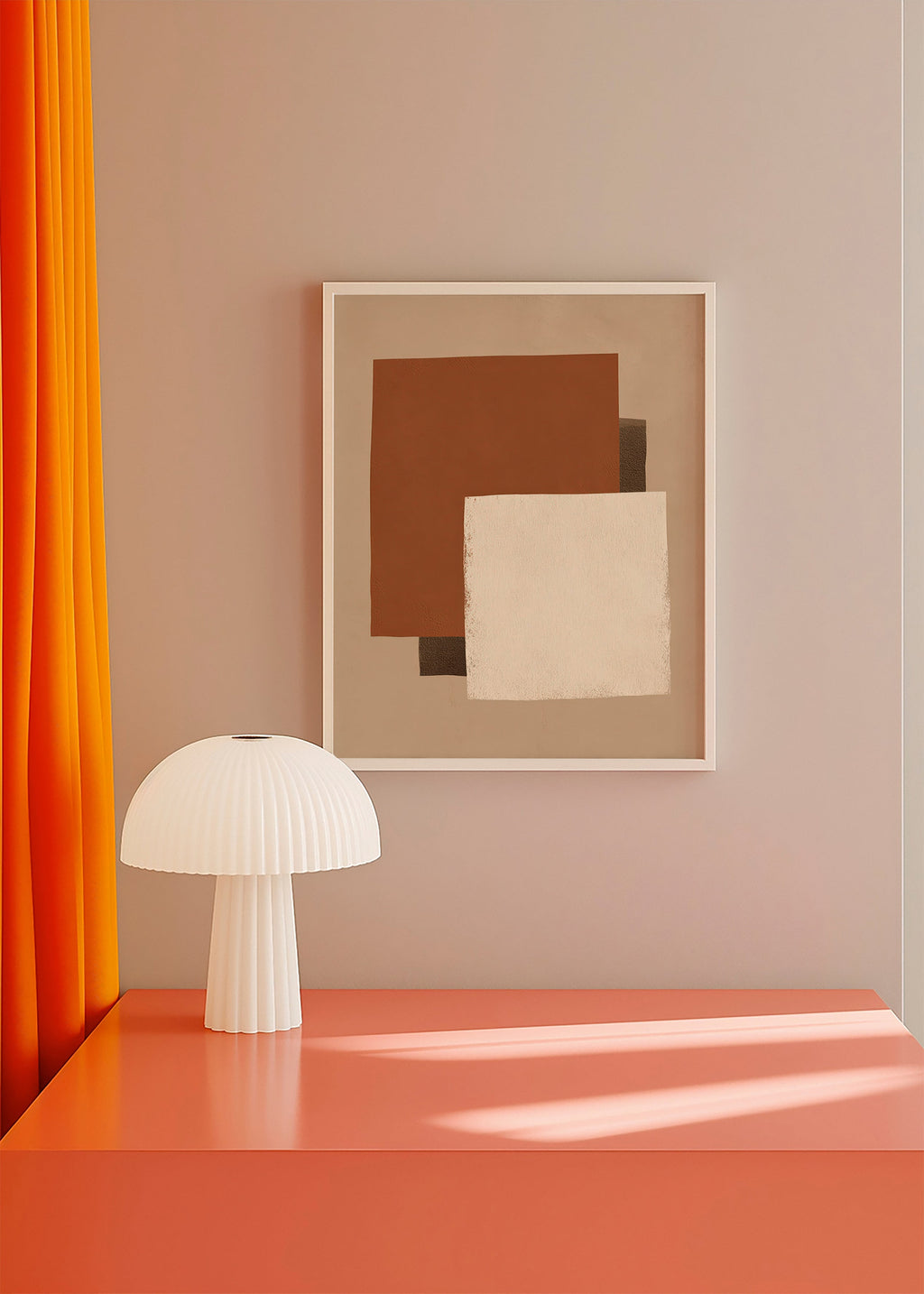 Geometric poster with earthy blocks