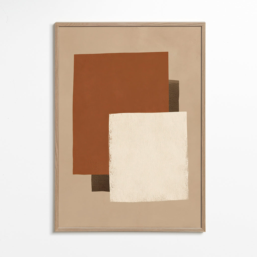 Geometric poster with earthy blocks