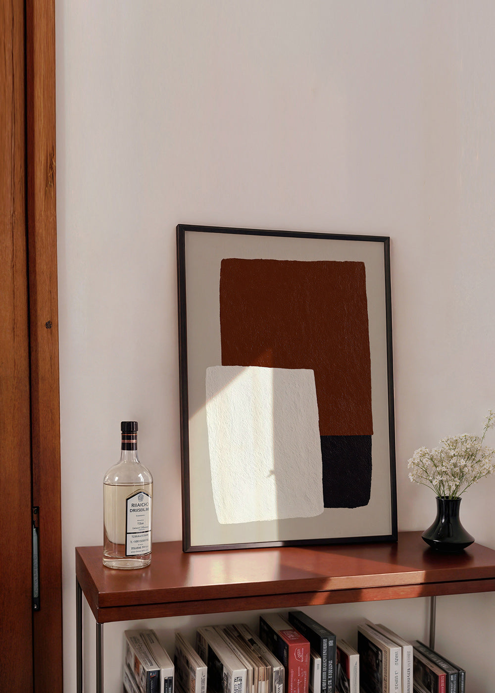 Minimalist design brown and white blocks