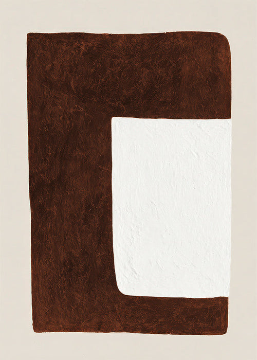 Cuadro abstracto: Forma chocolate minimal