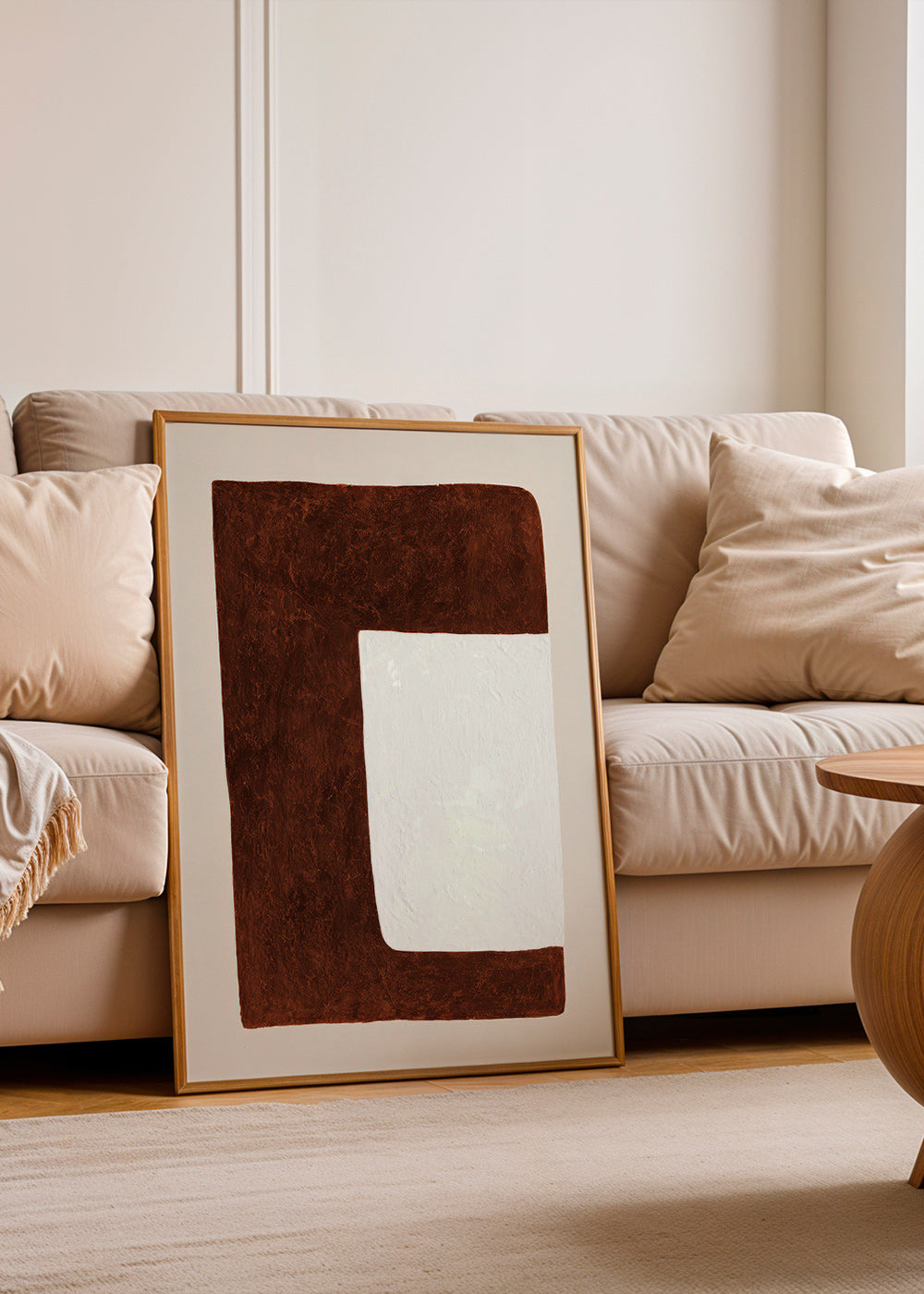 Cuadro abstracto: Forma chocolate minimal – Product3