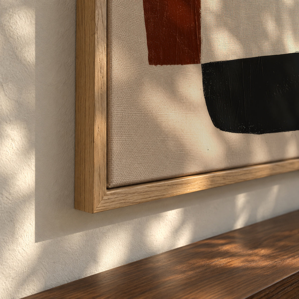 Soft Contrast - Framed canvas detail