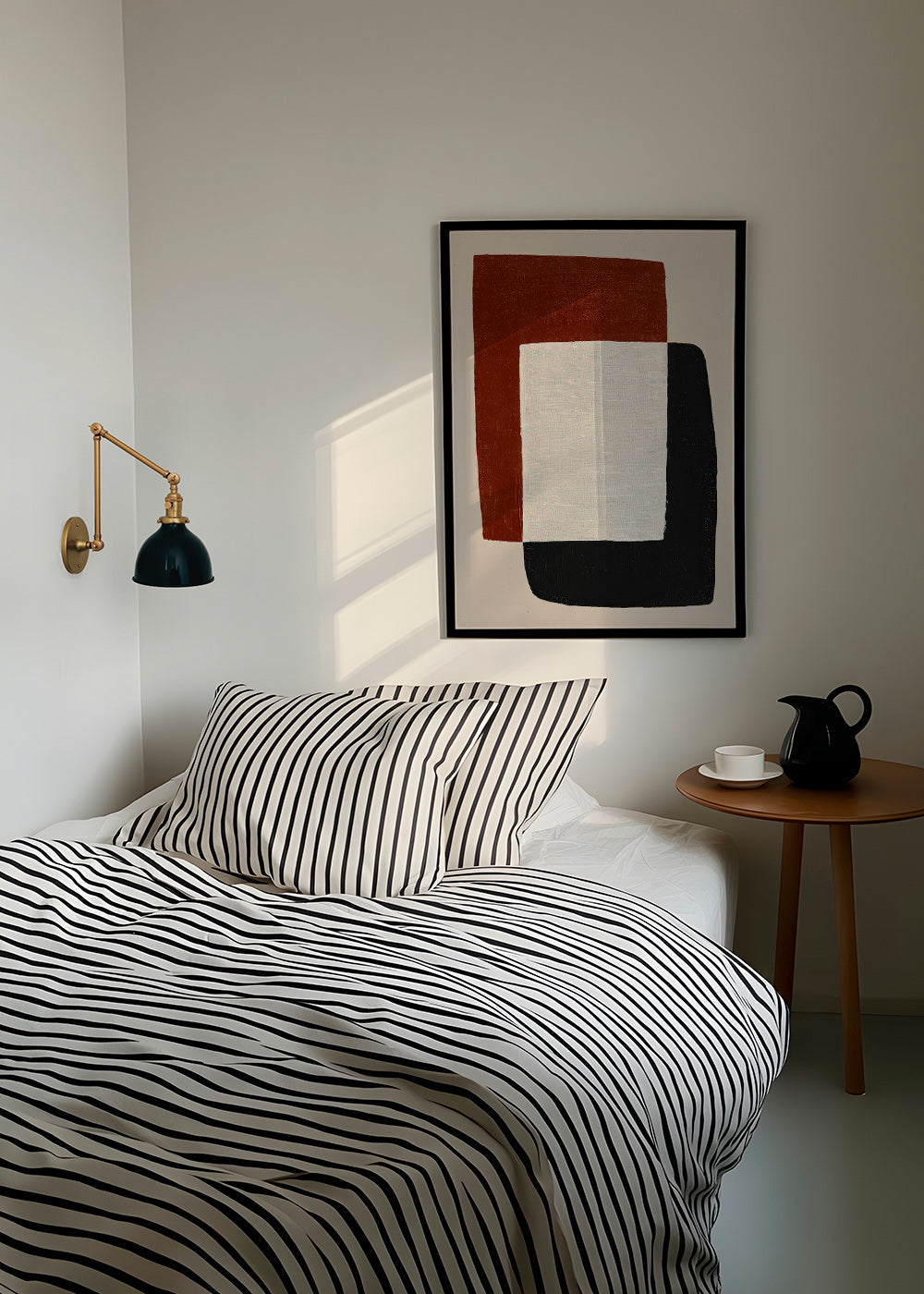 Minimalist art with overlapping shapes