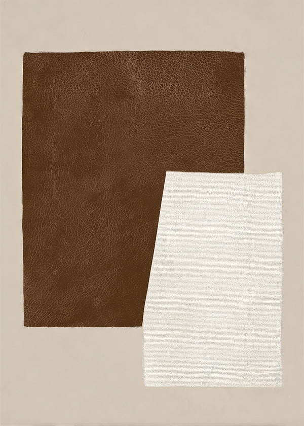 Abstract artwork with brown and cream textures