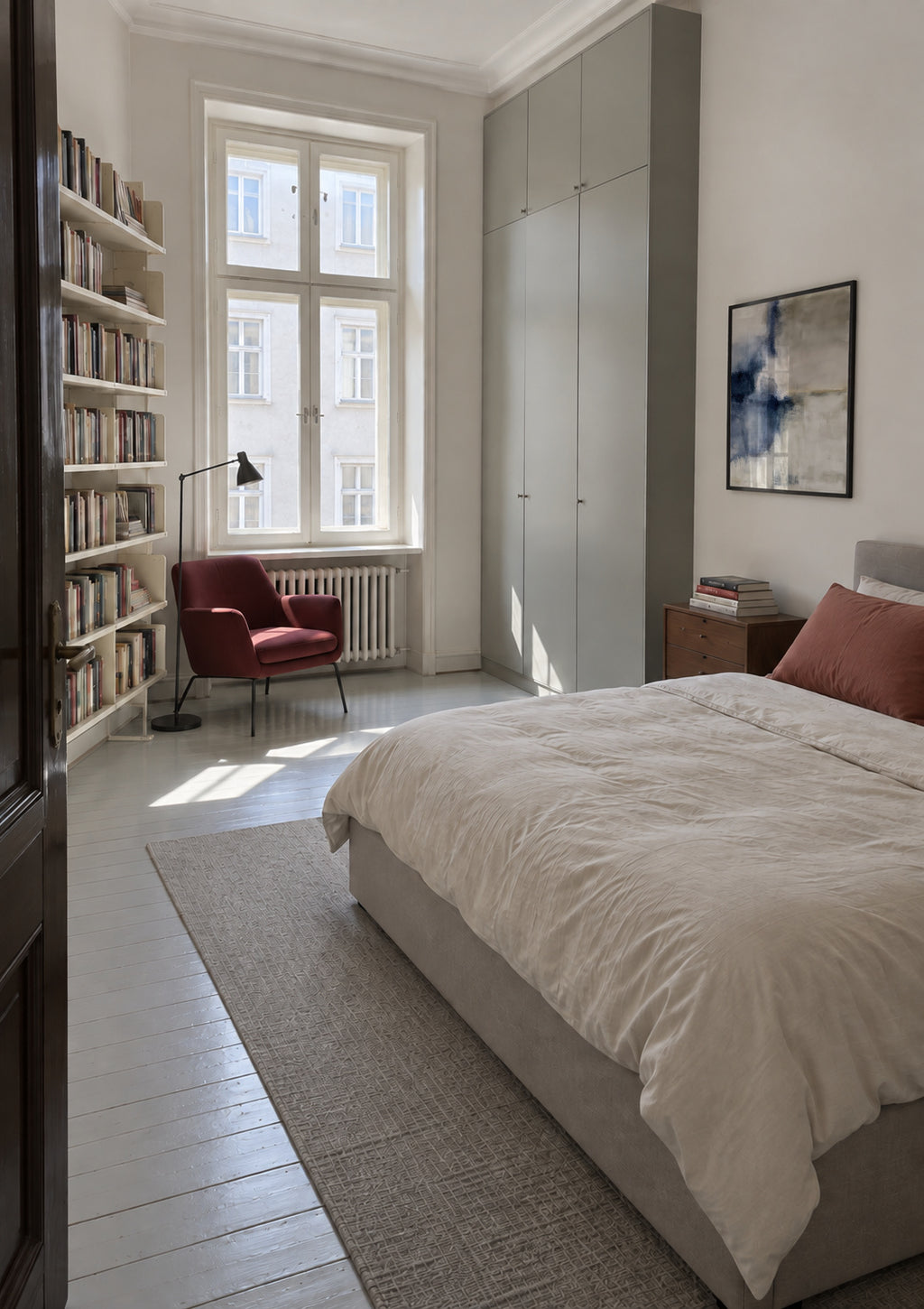 Blue Mist - Framed poster in an interior