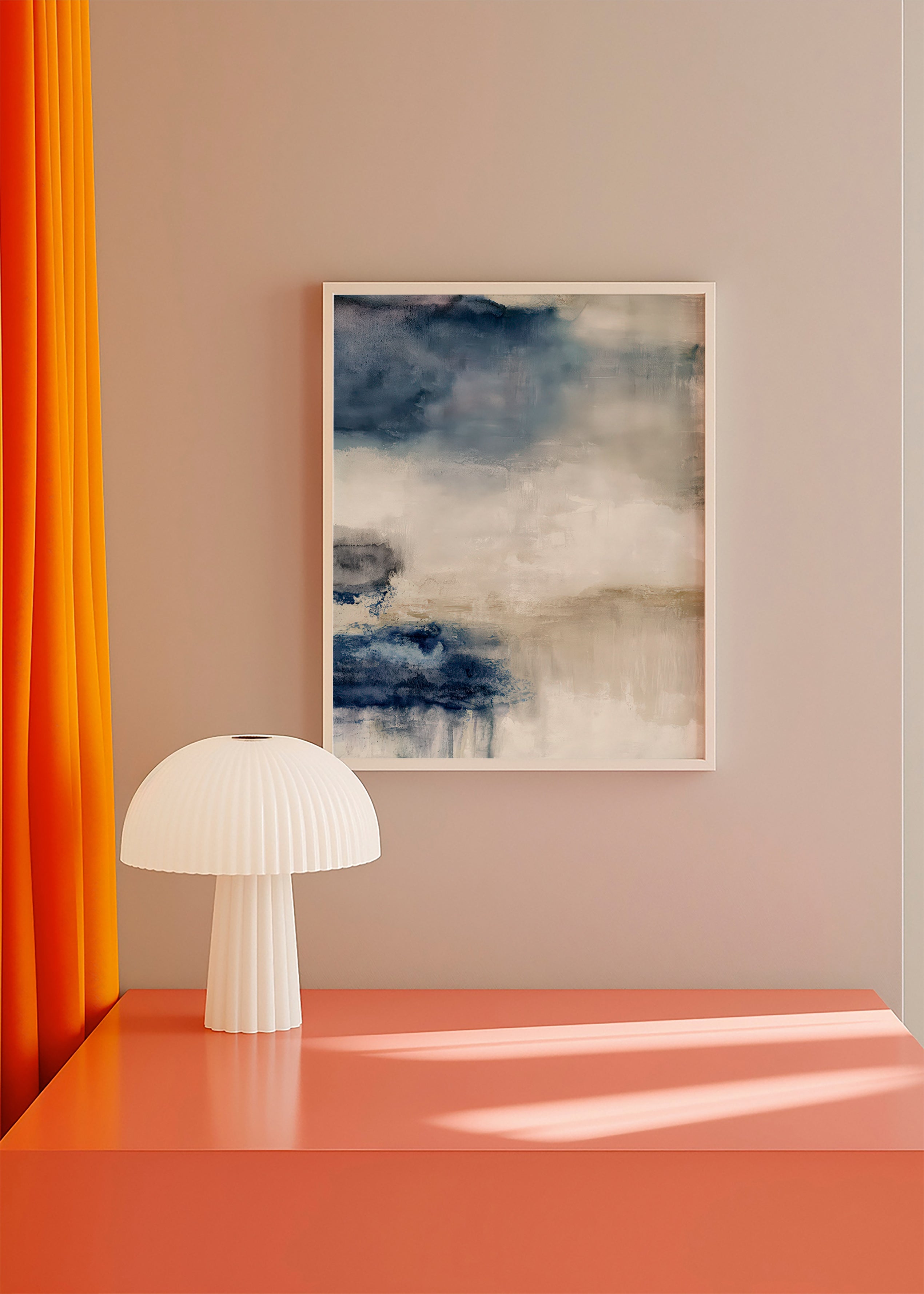 Cuadro abstracto en azul y beige – Product2