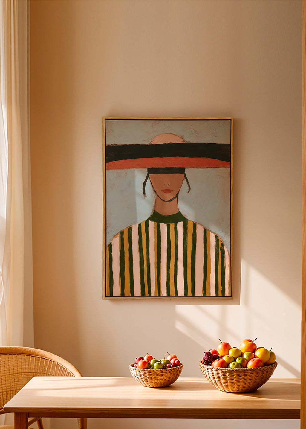 Figure illustration with wide brim