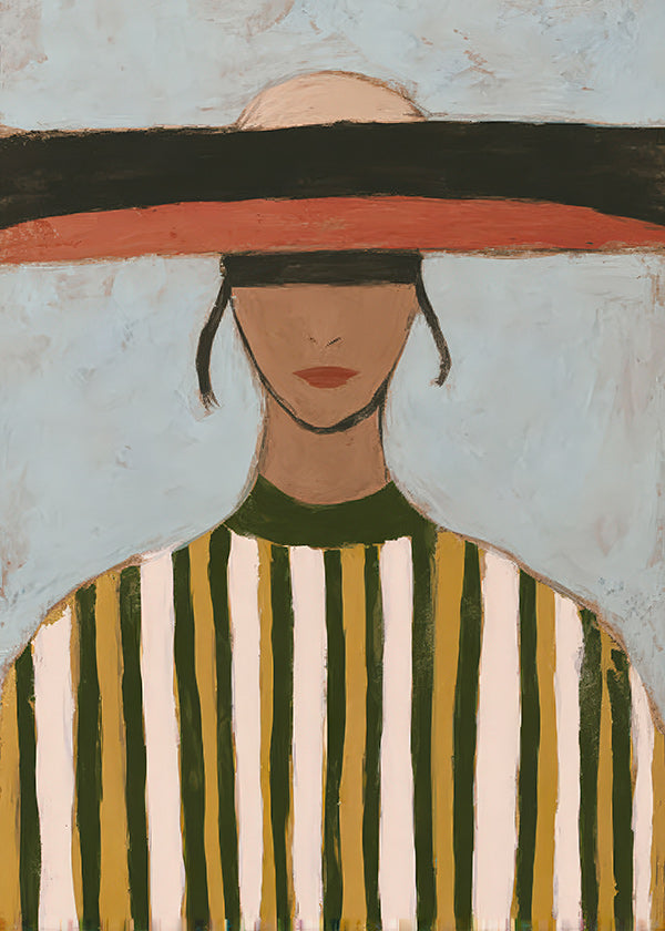 Figure illustration with wide brim