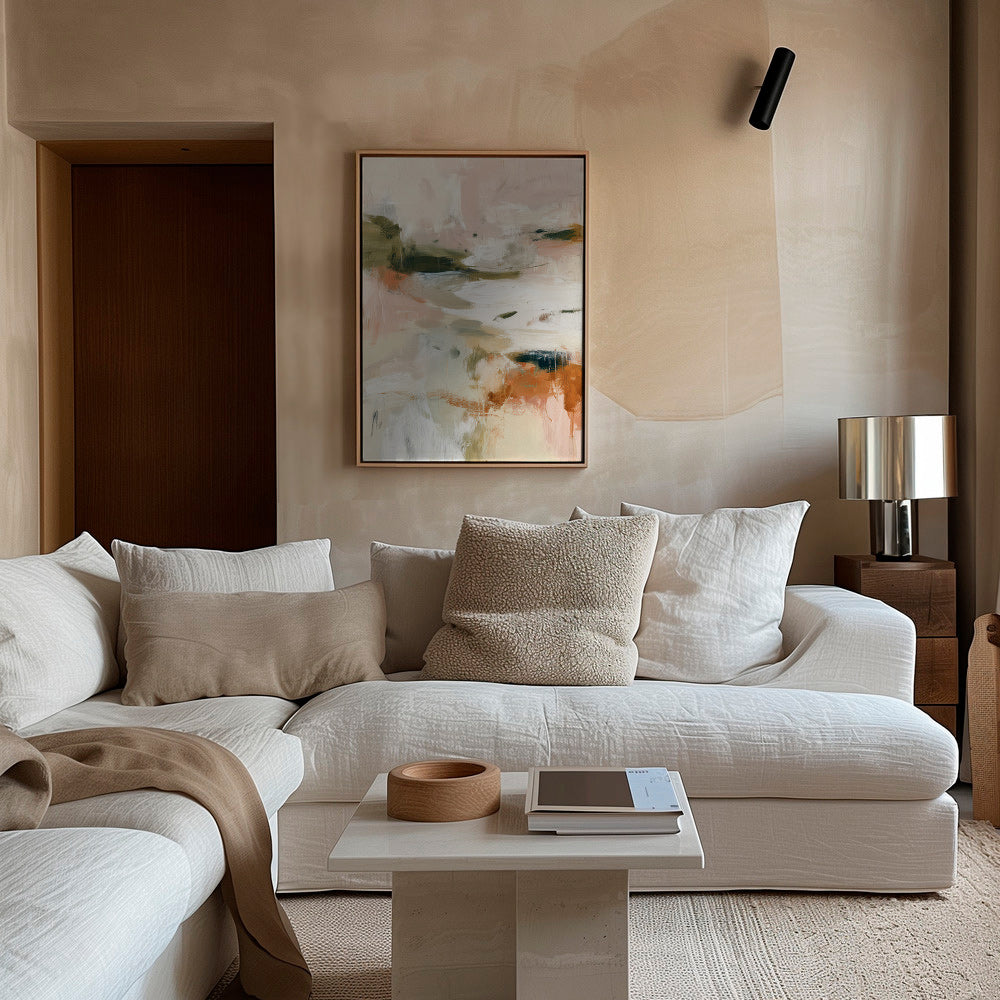 Cuadro de paisaje: abstracción en tonos tierra – Canvas1