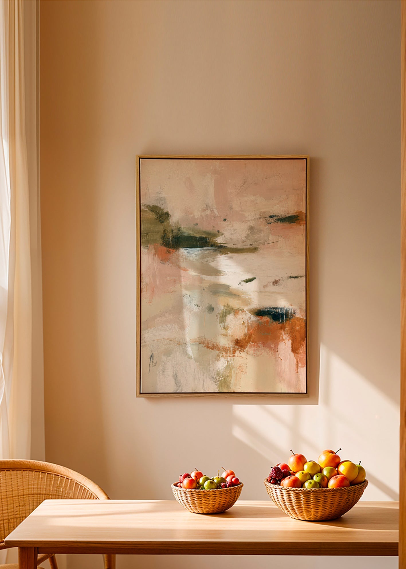 Cuadro de paisaje: abstracción en tonos tierra – Canvas2
