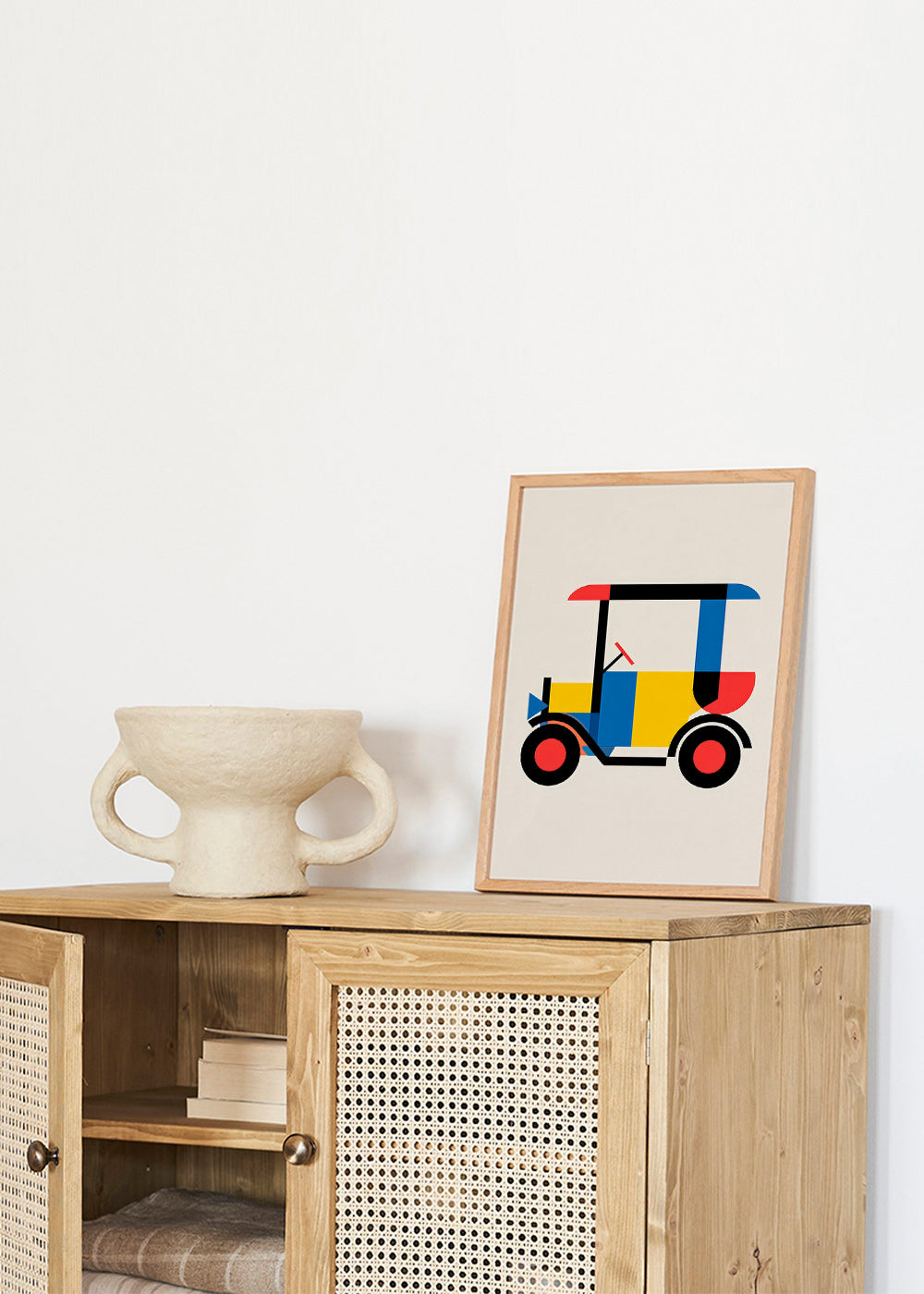 Cuadro geométrico coche estilizado Bauhaus – Product2
