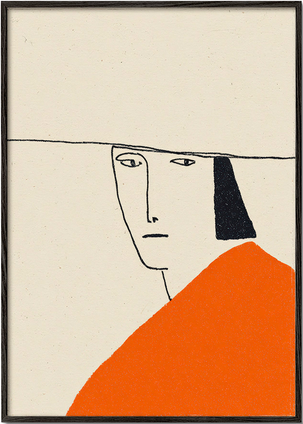 Minimal illustration with orange cloak