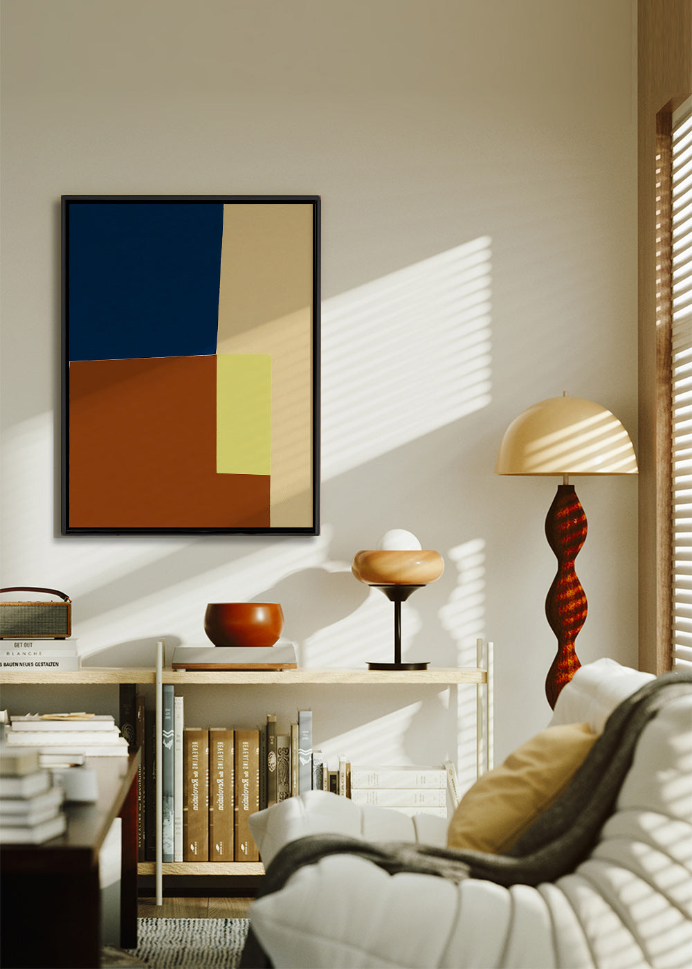 Geometric art with color blocks