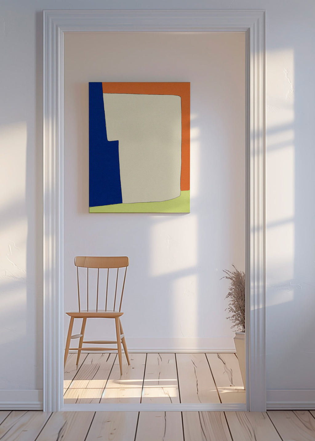 Cuadro abstracto de formas blandas y bloques de color – Canvas