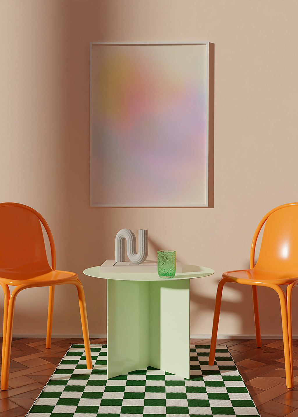 Cuadro abstracto en tonos pastel difuminados – Product3